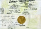 2 Older Nobles Mystic Shrine Certificates-albuquerque New Mexico  - Smith Family