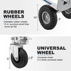 Aluminum Convertible Hand Truck 4-in-1 1000 Lbs Capacity Heavy Duty Dolly Cart