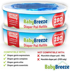 Diaper Pail Refill Bags Compatible With Playtex Diaper Genie Diaper Disposal Sys