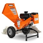 Compact Wood Chipper - 7hp Gas Engine  Adjustable Exit Chute  Up To Superhandy