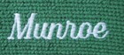 Lands End Toy Train Wool Needlepoint Christmas Stocking Monogrammed Munroe