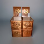 Lot Of 4 Aj Fernandez Last Call 6 25 X5x4 5 Solid Wood Cigar Box Slide Top