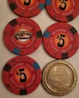 9x Hollywood  5 Shreveport  Louisiana Obs 2000 Casino Chip Set    1 Slot Token