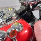 Red 1948 Indian 348 Motorcycle Model Collectible Diecast Metal Display