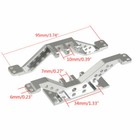 Aluminum 4 Link Rod Axle Mount Set For 1 10 Axial Scx10 Front   Rear Axle Silver