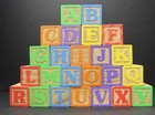 Lot 47 Wooden Building Blocks Garanimals Alphabet Numbers Carrying Case