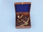 Admiral s Antique Brass Sextant 12  With Rosewood Box