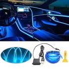 El Wire Interior Car Led Strip Lights  Ledcare Usb Neon Glowing 5m 15ft Blue