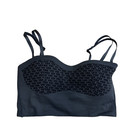 Victoria s Secret Sports Bra Vsx Elevate Logo Mesh Longline Black Crop Size M