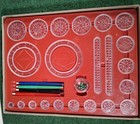 Vintage 1967 Kenner  401 Red Spirograph Set In Box W Board   Instructions   Pens