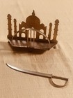 Vintage Brass Taj Mahal Letter Holder And Sword Letter  Opener