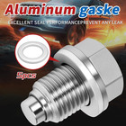 M14x1 5 Magnetic Oil Drain Plug Stainless Steel Nut 5pcs Aluminum Sealing Washer