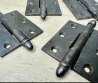 Set Of 4 Vintage Cast Iron Acorn Tip Door Hinges 3 5    X 1 75    