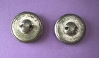 2 Large Vintage Silver And Brass Tone Art Deco Metal Buttons - Exceptional  