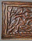 Native Tiki Tribal Relief Carved Wood Panel Wall Art Storyboard Picture 27 x15 