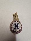 Antique 3  Native American Indian Beaded Drawstring Medicine Pouch Bag