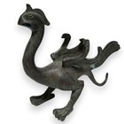 Japanese Bronze Phoenix Statue Antique Metal Figurine Metalwork Okimono 8 7 Inch