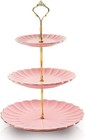 Black White Pink 3 Tier Cake Stand Cupcake Dessert Tower Fo Wedding Party Bakery