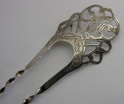 English Sterling Silver Art Nouveau Hair Slide Comb Chester 1905 Antique Wedding