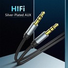 6ft 3 5mm Aux Audio Nylon Braided Cord Cable Pc Ipod Car Phone Headphone More