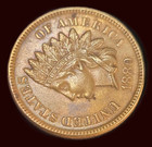  880 Indian Head Cent - High Grade Red brown Stunner - Free Shipping