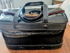  Black Vintage Train Vanity Case  Patent Leather 