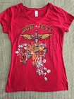 Bon Jovi Concert T-shirt Tee Tour 2013 Womens Medium Large Heart Sword Wings