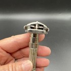 1960 Gillette 195 Fatboy Adjustable Safety Razor F3 Vintage Working Nickel
