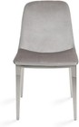 Athena Kitchen Dining Chairs Set 2 elegant Grey Velvet With Stainless Steel Legs