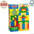 100 Piece Melissa   Doug Wooden Building Blocks Toy Set Classic Toys Kids New