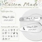 Personalized Wedding Cake Knife   Server Set  Custom Engraved Names date