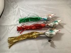 Vintage Mercury Glass Clip On Birds With Tinsel Tails - Set Of 3