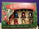 Vintage Mid Century Christmas Box Of 11  1 Missing  1    Inch Painted Bells Usa