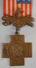 Original 1898-1902 Spanish American War Veterans Medal Badge Numbered 68214 Cuba