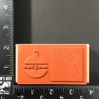 Stampin Up Merry   Bright Christmas Ornament Square Rubber Stamp Wood Mounted