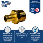 5 Pack Xfitting 1 2  Pex B Male Adapter  Lead Free Brass  Pex Barb Crimp  Mnpt