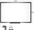 Viz-pro Magnetic Dry Erase White Board  48 X 32 Inches  Black Aluminium Frame