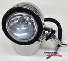 Nos Pair Of 4  Inch Motorcycle Highway Cruiser 35w H3 Bulb Chrome Lights Glass