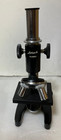 Vintage Lafayette Microscope No  16661 Metal Student Lab Wood Case Japan