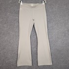 Under Armour Youth Xl Girls Flare Yoga Pants Taupe Tan Fitted Heatgear Bootcut