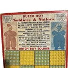 Dutch Boy Soldiers   Sailors Punchboard Moneemaker 1200 1940s Vintage Scarce