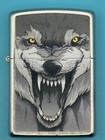 Snarling Wolf Yellow Eyes Chrome Zippo Lighter New