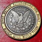 Vintage 1940 s Encased Dollar Red Curtice Gm Buick Car 1882-s Morgan Dollar 
