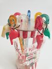 Vtg 1950   s Wet Your Whistle Highball Cocktail Mixer Swizzle Sticks Original Box