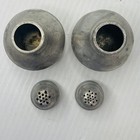 Vintage Aluminum Salt   Pepper Shakers Mid-century Modern Atomic Retro