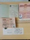 Ussr Documents Lot  Passport  Work Book  Driver Id  Savings   Union Books 