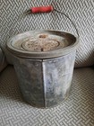 Vintage J  C  Higgins Galvanized Metal Minnow Bucket   W  Wood Handle
