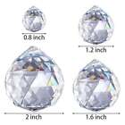 Feng Shui Hanging Crystal Ball Clear Faceted Sphere Sun Catcher Rainbow Prism