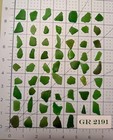 Gr 2191 Genuine Surf-tumbled Sea Glass     Frosted Green  ideal For Crafting   Col