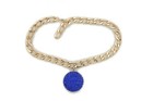 Women Boot Bracelet Gold Metal Chain 80s Disco Blue Ball Anklet Bling Shoe Charm